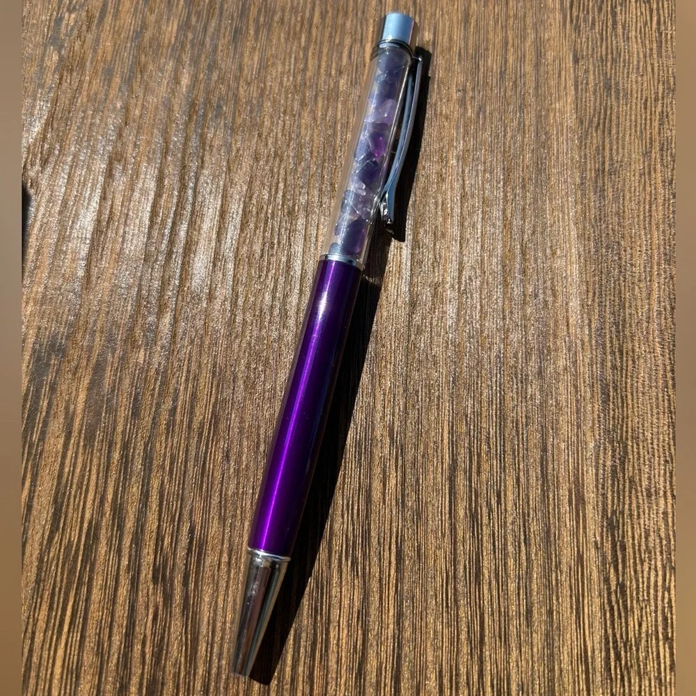 Purple Metallic Amethyst Pen